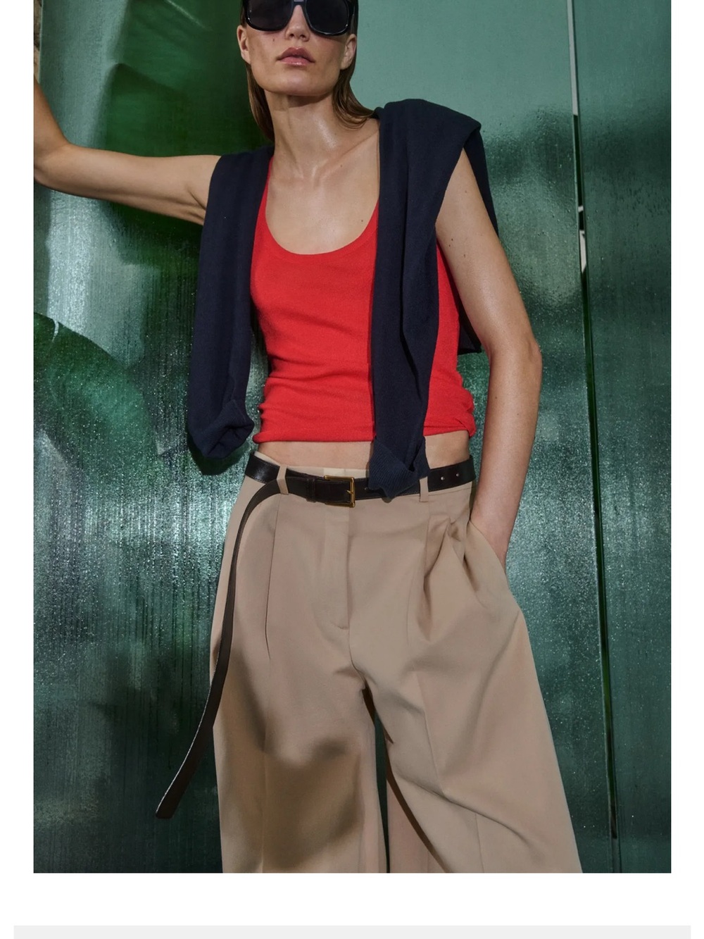Zara Wide Leg Pants in Beige - Picture 7 of 14